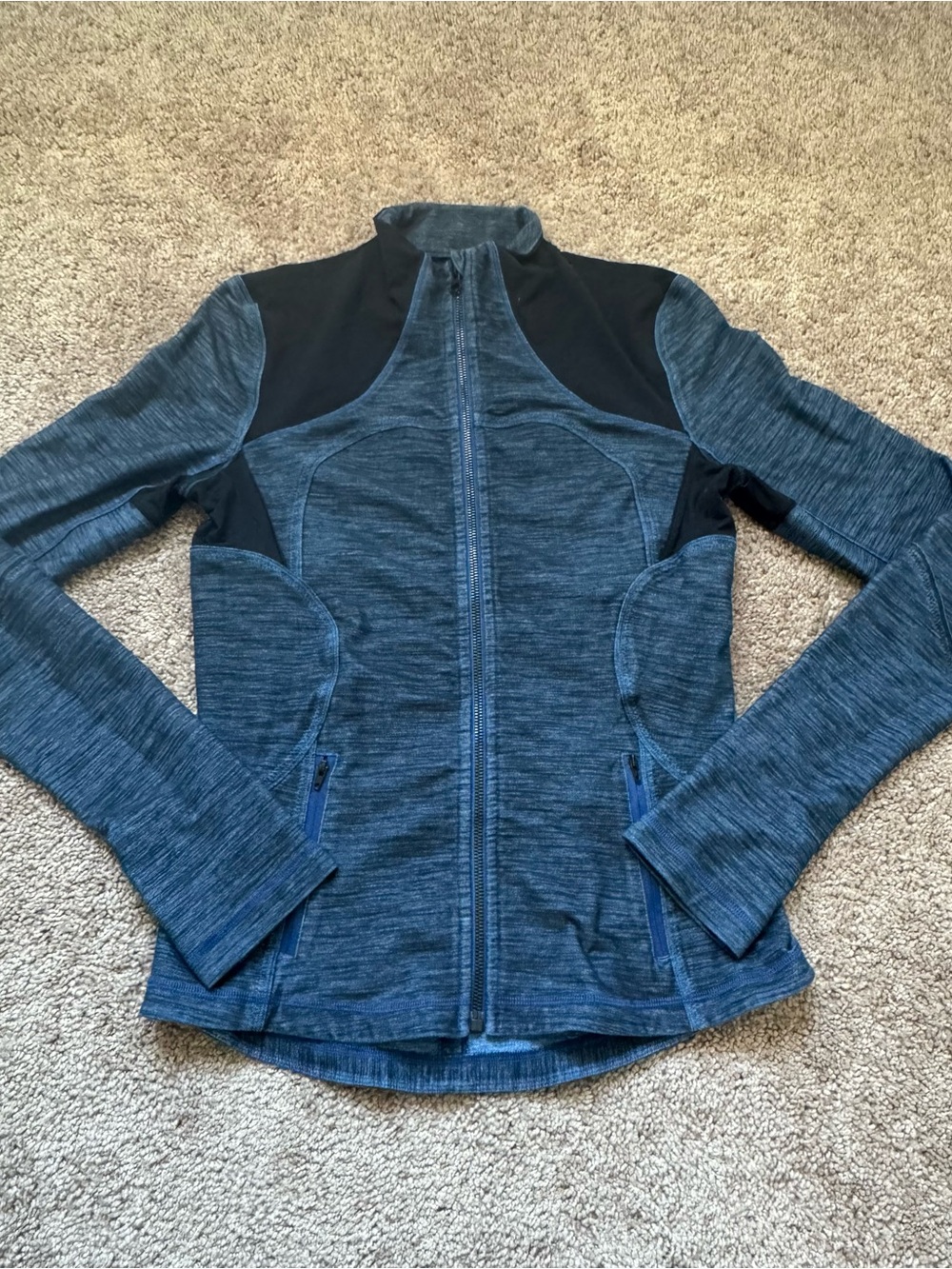 Lululemon Define Jacket Blue Activewear Full Zip Size 10 Athleisure Sporty Chic